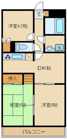 メルベイユフジの物件間取画像